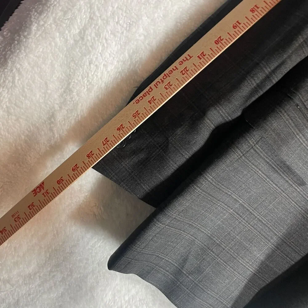 Peter Millar Gray‎ Plaid Wool Two Button Sports Blazer Jacket Men’s Size 44XT